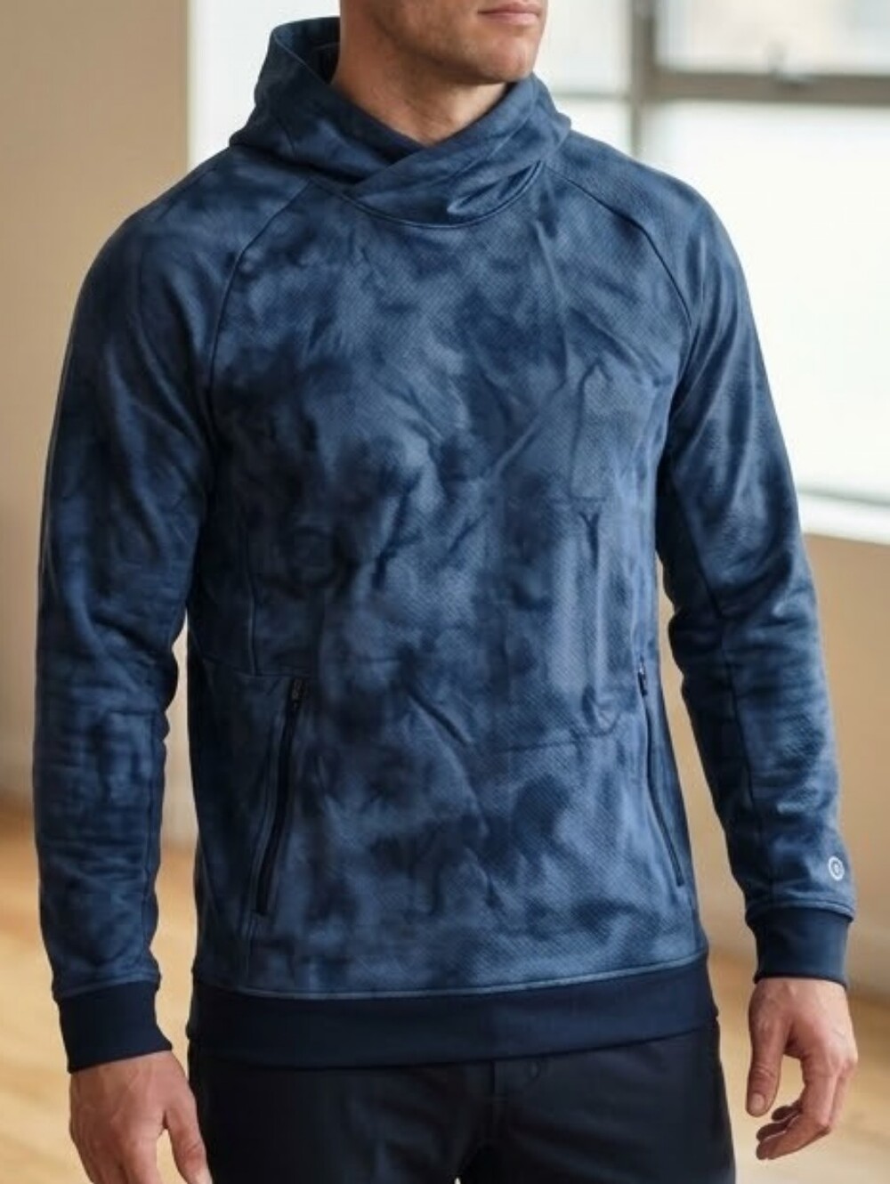 lululemon NWOT - athletica Men's Navy Tie-Dye Hoodie